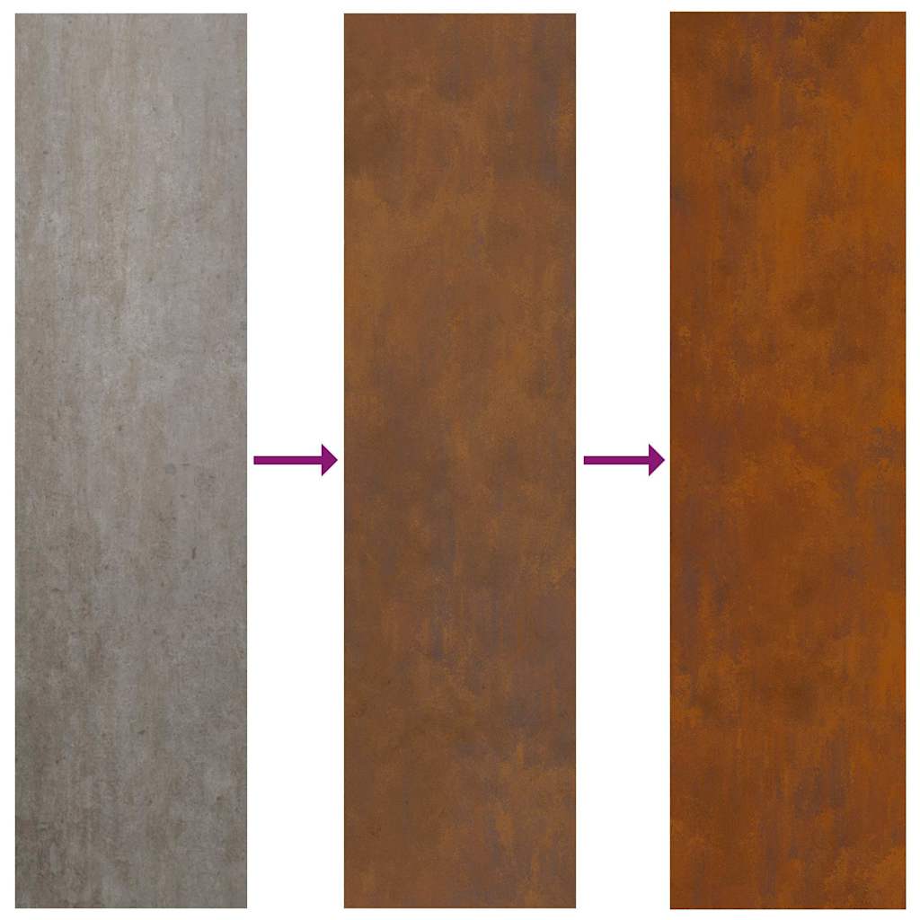 Anelli di Albero Piatto 5 pcs Marrone Ø40 / 70 cm acciaio corten