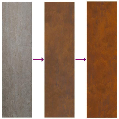 Anelli di Albero Piatto 5 pcs Marrone Ø40 / 70 cm acciaio corten