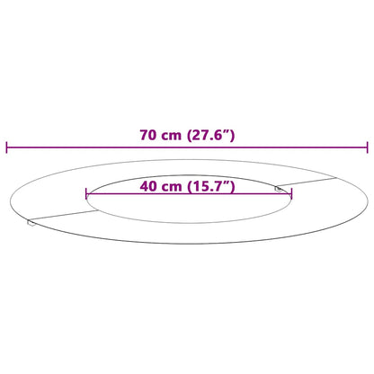 Anelli di Albero Piatto 5 pcs Marrone Ø40 / 70 cm acciaio corten