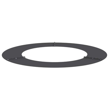 Anelli di Albero Piatto 5 pcs Nero Ø50 / 80 cm Acciaio