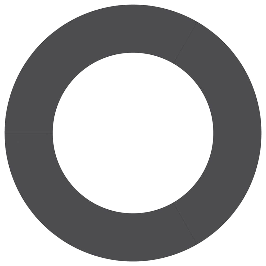 Anelli di Albero Piatto 5 pcs Nero Ø50 / 80 cm Acciaio
