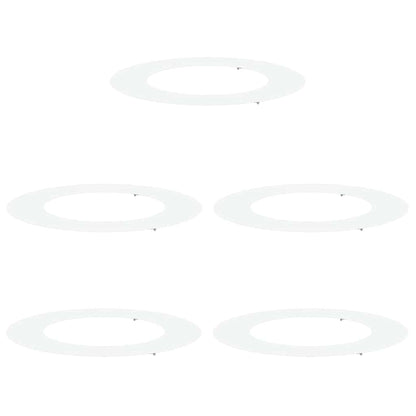 Anelli di Albero Piatto 5 pcs Bianco Ø50 / 80 cm Acciaio
