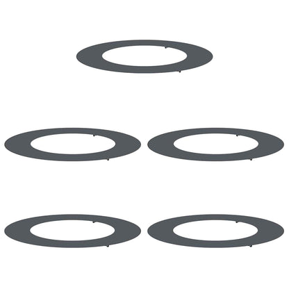 Anelli di Albero Piatto 5 pcs Antracite Ø50 / 80 cm Acciaio