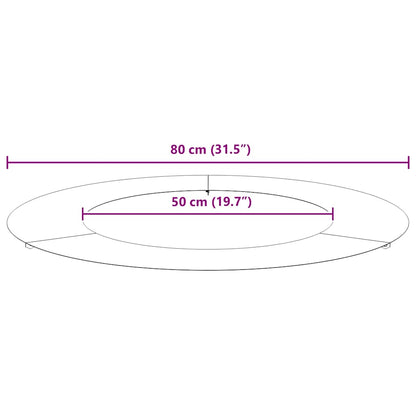 Anelli di Albero Piatto 5 pcs Antracite Ø50 / 80 cm Acciaio