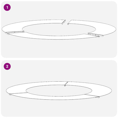 Anelli di Albero Piatto 5 pcs Argento Ø50 / 80 cm Acciaio zincato
