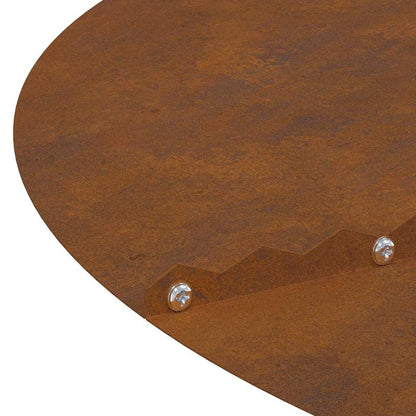 Anelli di Albero Piatto 5 pcs Marrone Ø50 / 80 cm acciaio corten