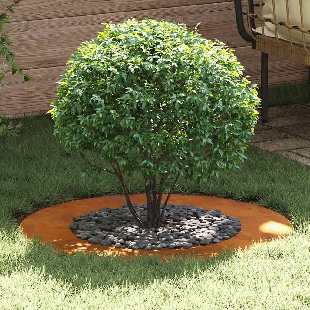 Anelli di Albero Piatto 5 pcs Marrone Ø50 / 80 cm acciaio corten