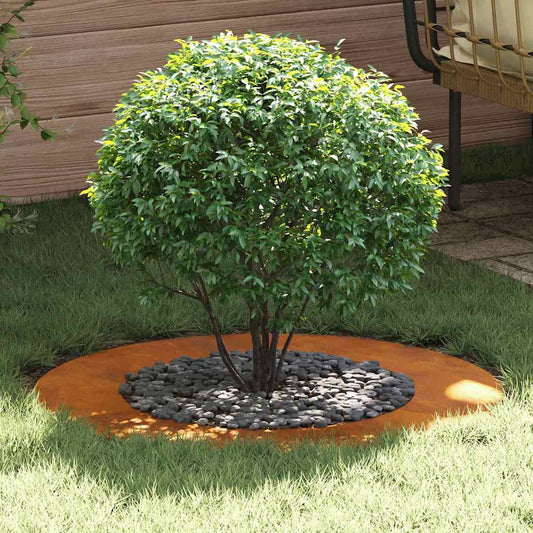 Anelli di Albero Piatto 5 pcs Marrone Ø50 / 80 cm acciaio corten