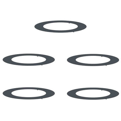 Anelli di Albero Piatto 5 pcs Antracite Ø60 / 90 cm Acciaio
