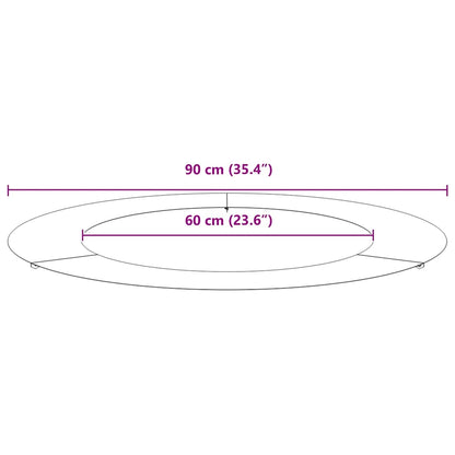 Anelli di Albero Piatto 5 pcs Marrone Ø30 / 60 cm acciaio corten