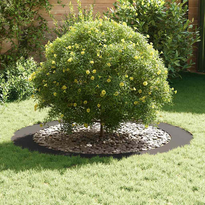 Anelli di Albero Piatto 5 pcs Nero Ø90 / 120 cm Acciaio