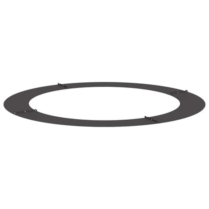 Anelli di Albero Piatto 5 pcs Nero Ø90 / 120 cm Acciaio