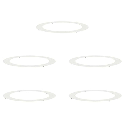 Anelli di Albero Piatto 5 pcs Bianco Ø90 / 120 cm Acciaio