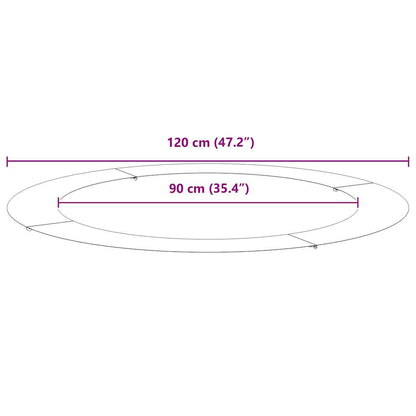 Anello piatto per albero Antracite Ø90 / 120 cm Acciaio