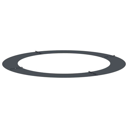 Anelli di Albero Piatto 5 pcs Antracite Ø90 / 120 cm Acciaio