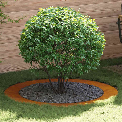 Anello piatto per albero Marrone Ø90 / 120 cm acciaio corten