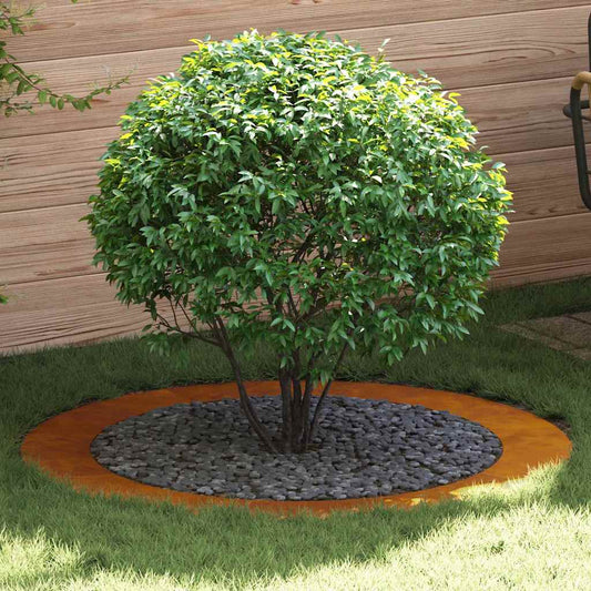 Anello piatto per albero Marrone Ø90 / 120 cm acciaio corten