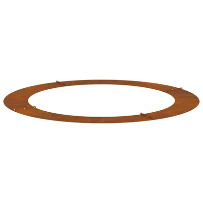 Anello piatto per albero Marrone Ø90 / 120 cm acciaio corten