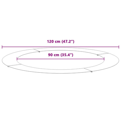 adatto per Anelli d'Albero Piatto 5 pcs Marrone Ø90 / 120 cm