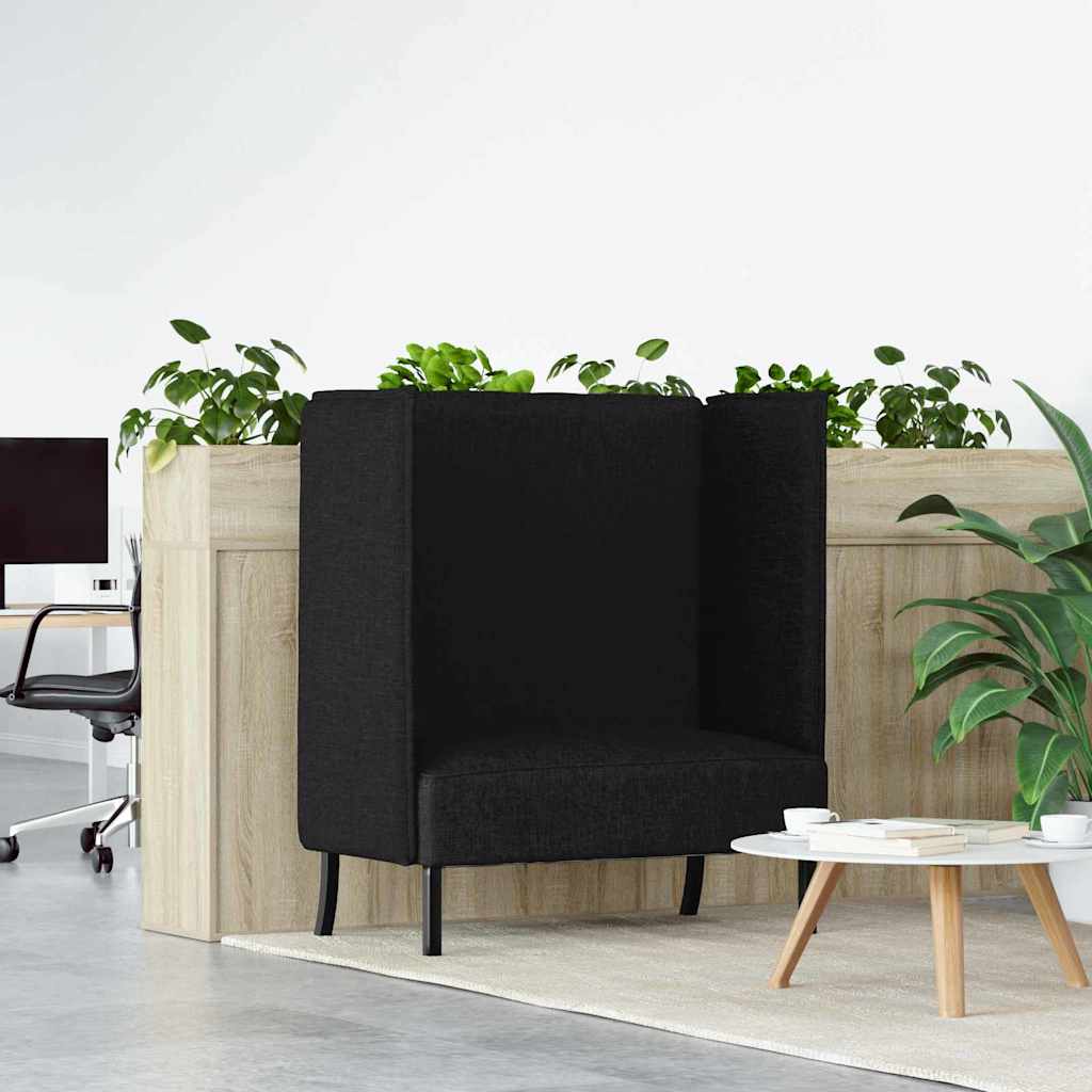Divano alto 101cm Nero Tessuto