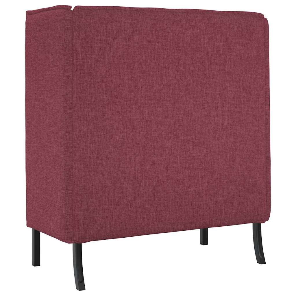 Divano alto Rosso vino 109 x 56 x 121 cm Tessuto - homemem39