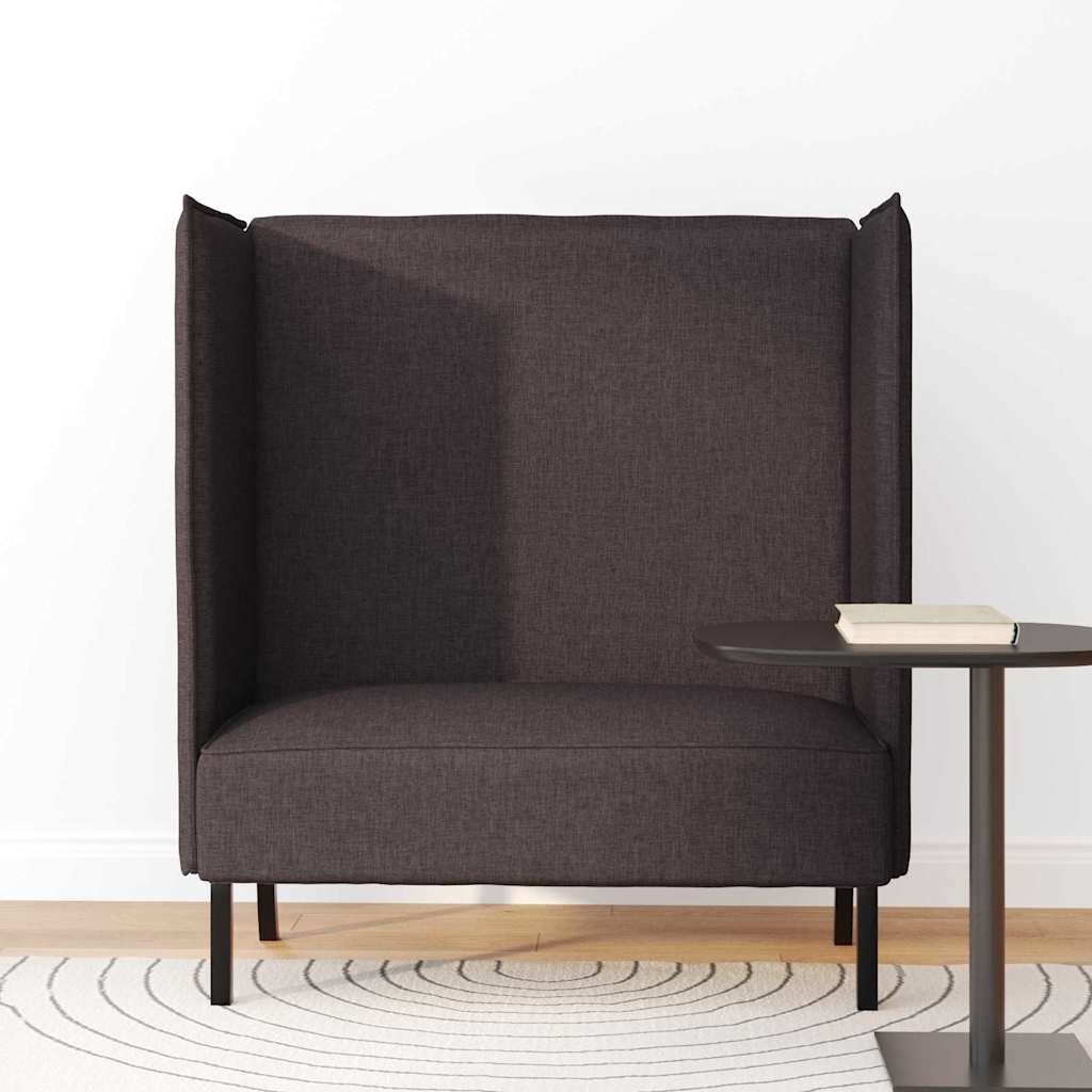 Divano alto 101cm Marrone scuro Tessuto | homemem39