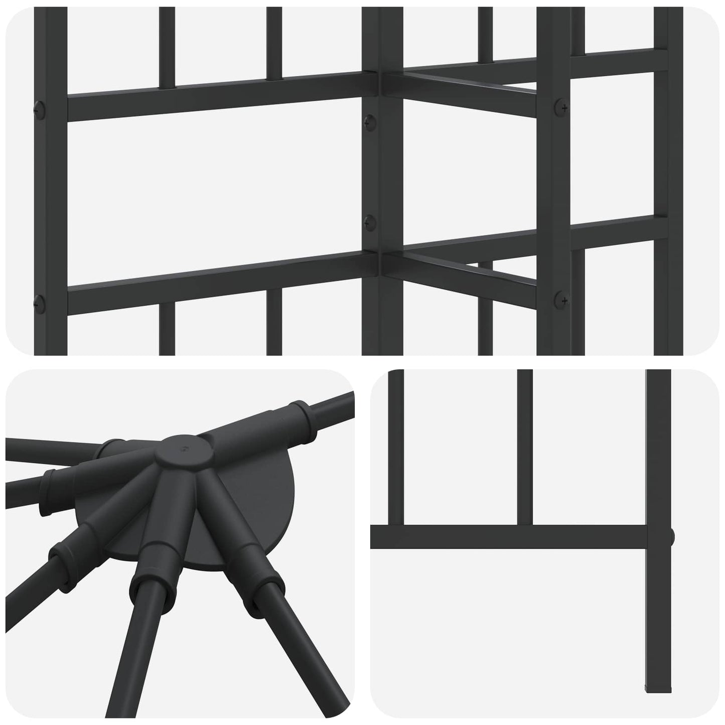 Struttura Gazebo 6 x 3 m Nero Acciaio | homemem39