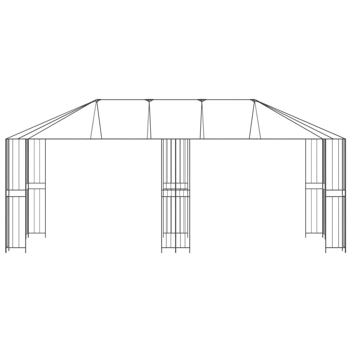 Struttura Gazebo 6 x 3 m Nero Acciaio | homemem39