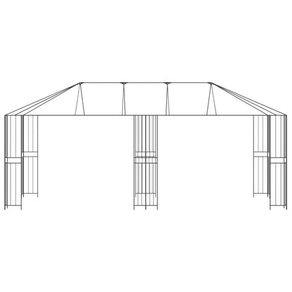 Struttura Gazebo 6 x 3 m Nero Acciaio | homemem39