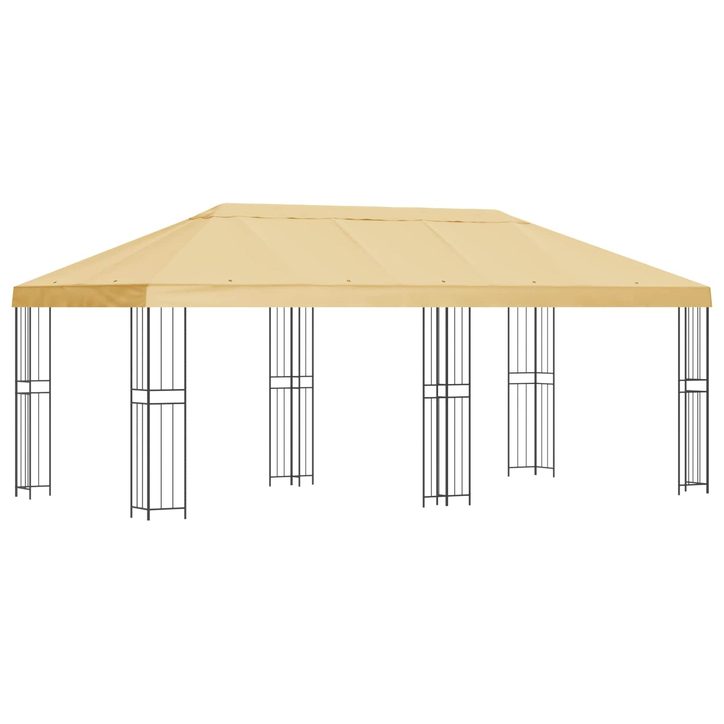 Gazebo con pareti laterali 6 x 3 m Crema Poliestere e Acciaio | homemem39