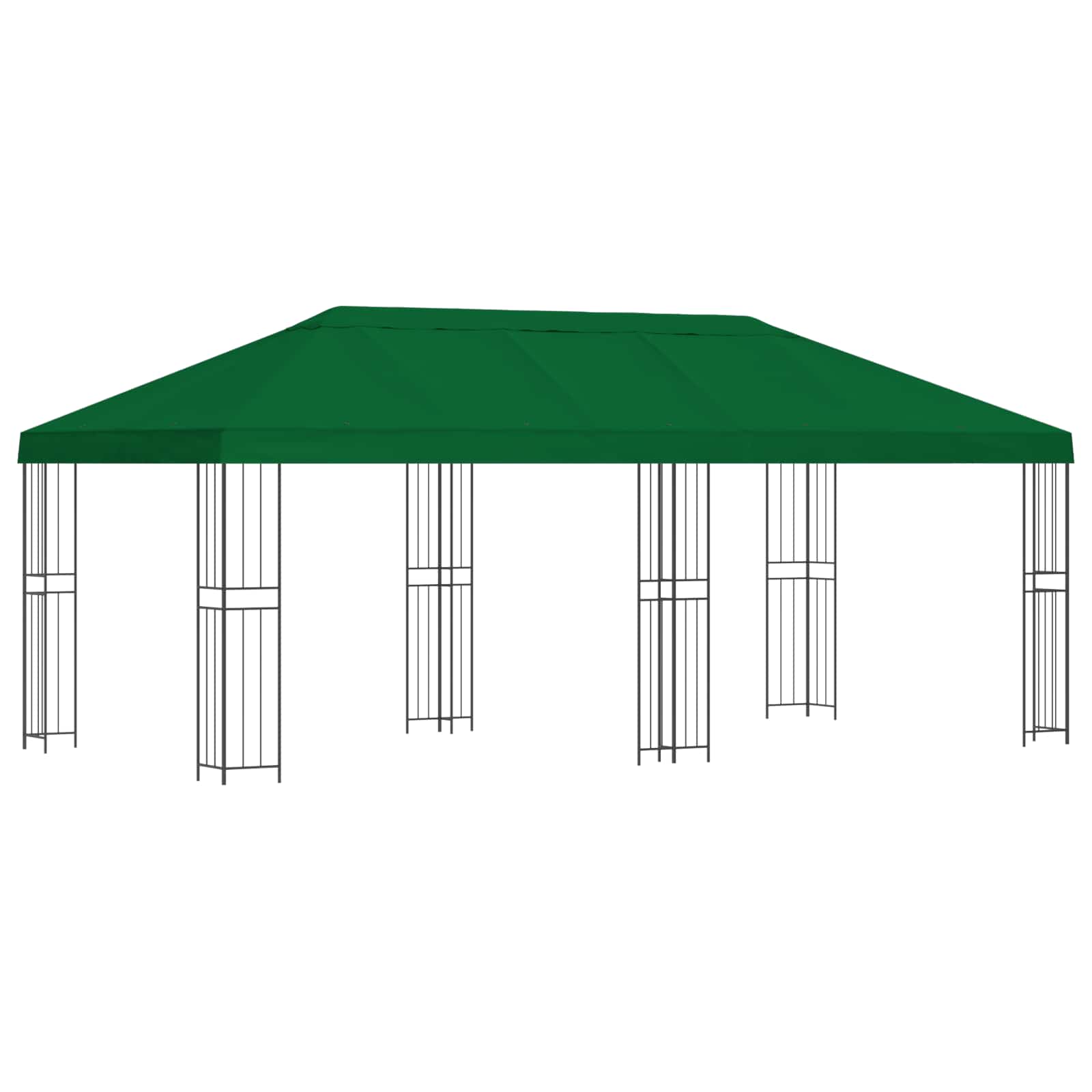 Gazebo con pareti laterali 6 x 3 m Verde Poliestere e Acciaio | homemem39