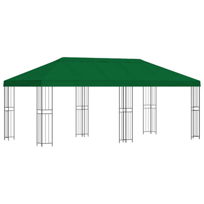 Gazebo con pareti laterali 6 x 3 m Verde Poliestere e Acciaio | homemem39
