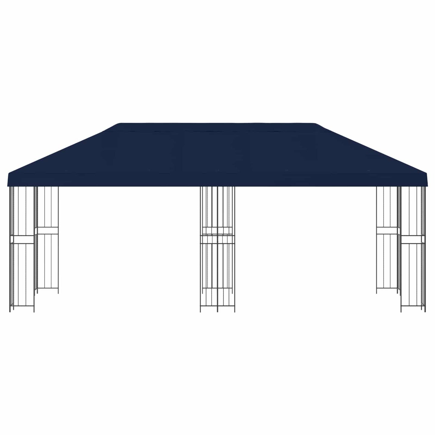 Gazebo con pareti laterali 6 x 3 m Blu Poliestere e Acciaio 190