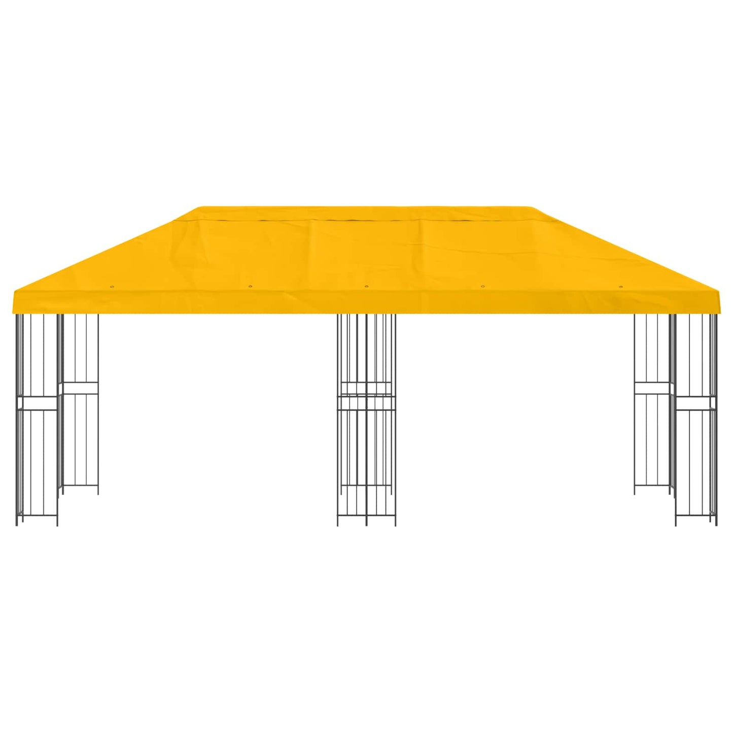 Gazebo con pareti laterali 6 x 3 m Giallo Poliestere e Acciaio | homemem39