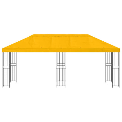 Gazebo con pareti laterali 6 x 3 m Giallo Poliestere e Acciaio | homemem39