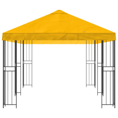 Gazebo con pareti laterali 6 x 3 m Giallo Poliestere e Acciaio | homemem39