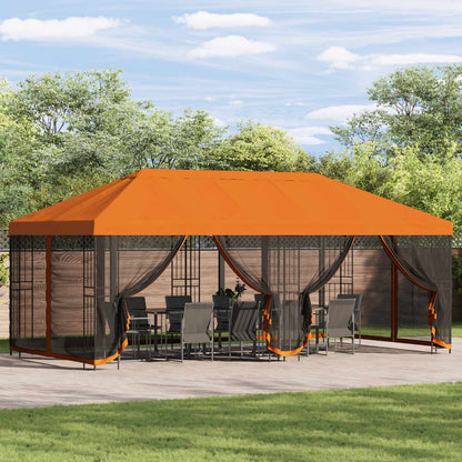 Gazebo con pareti laterali 6 x 3 m Arancione | homemem39