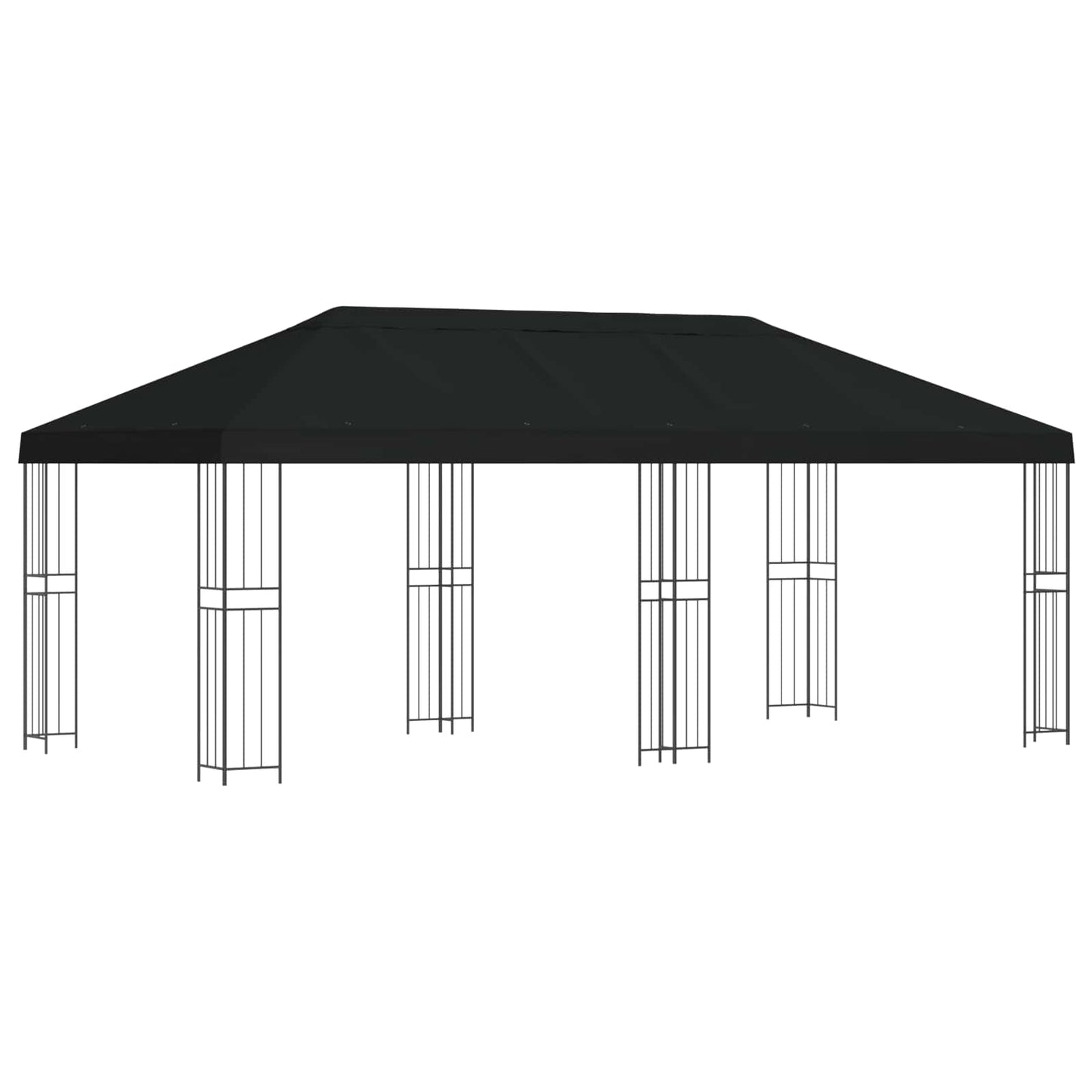 Gazebo con pareti laterali 6 x 3 m Nero Poliestere e Acciaio | homemem39