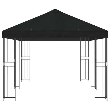 Gazebo con pareti laterali 6 x 3 m Nero Poliestere e Acciaio | homemem39