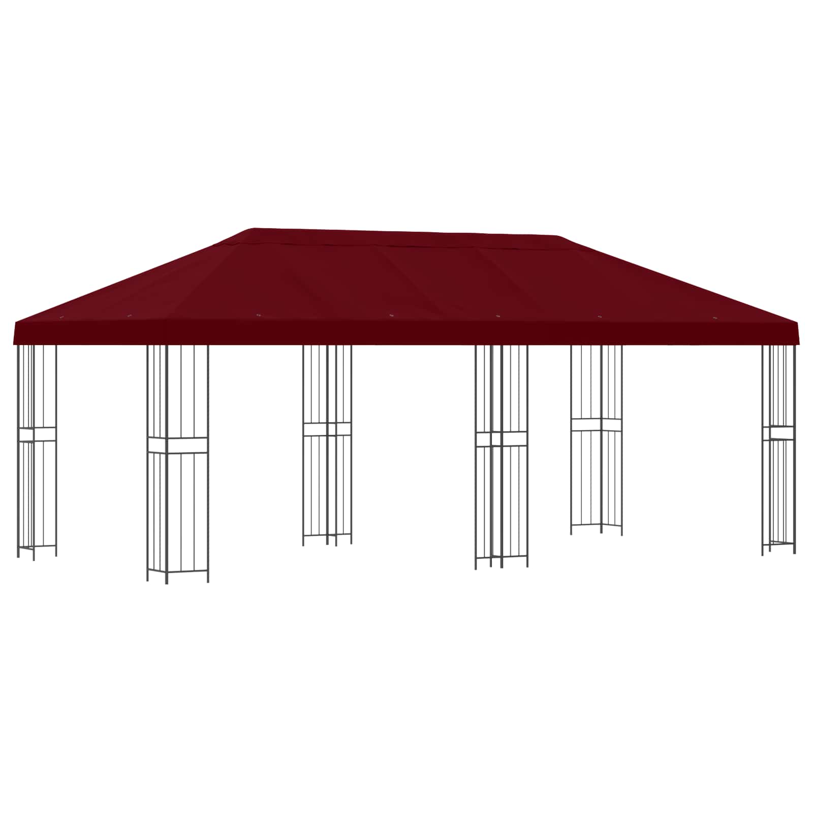 Gazebo con pareti laterali 6 x 3 m Borgogna | homemem39