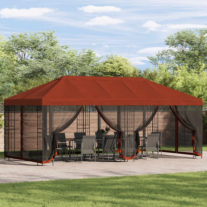 Gazebo con pareti laterali 6 x 3 m Terracotta | homemem39