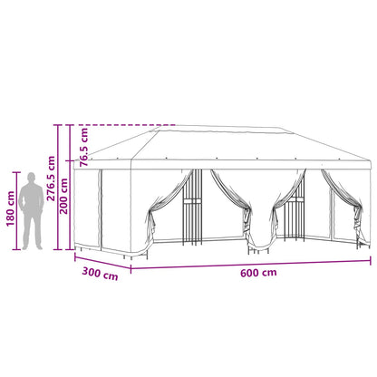 Gazebo con pareti laterali 6 x 3 m Terracotta | homemem39