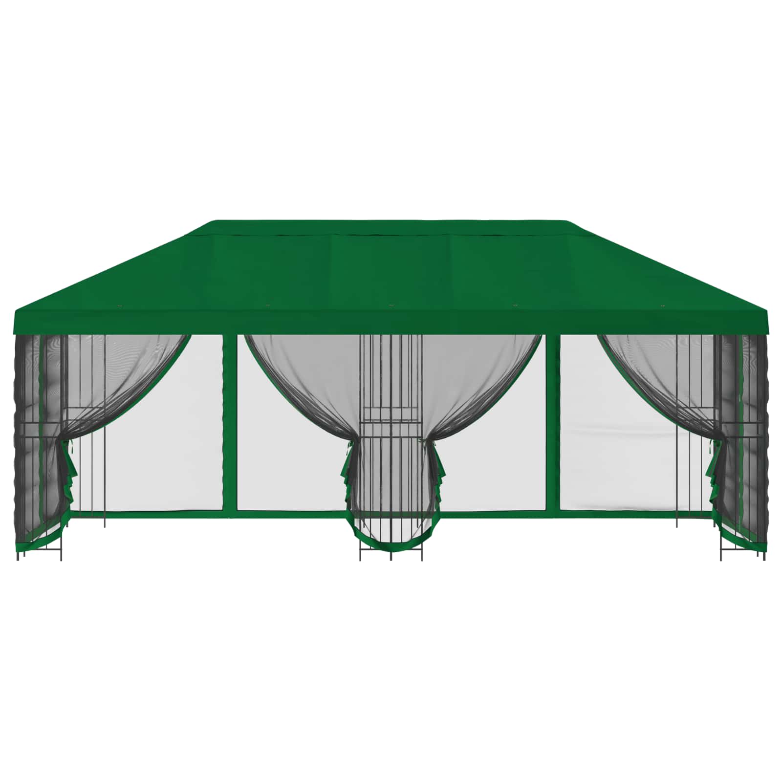 Gazebo con pareti laterali 6 x 3 m Verde Poliestere e Acciaio | homemem39
