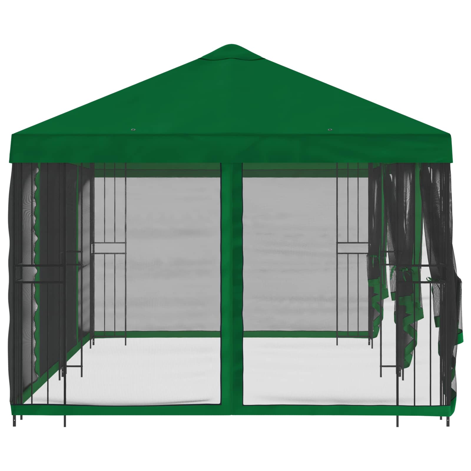 Gazebo con pareti laterali 6 x 3 m Verde Poliestere e Acciaio | homemem39