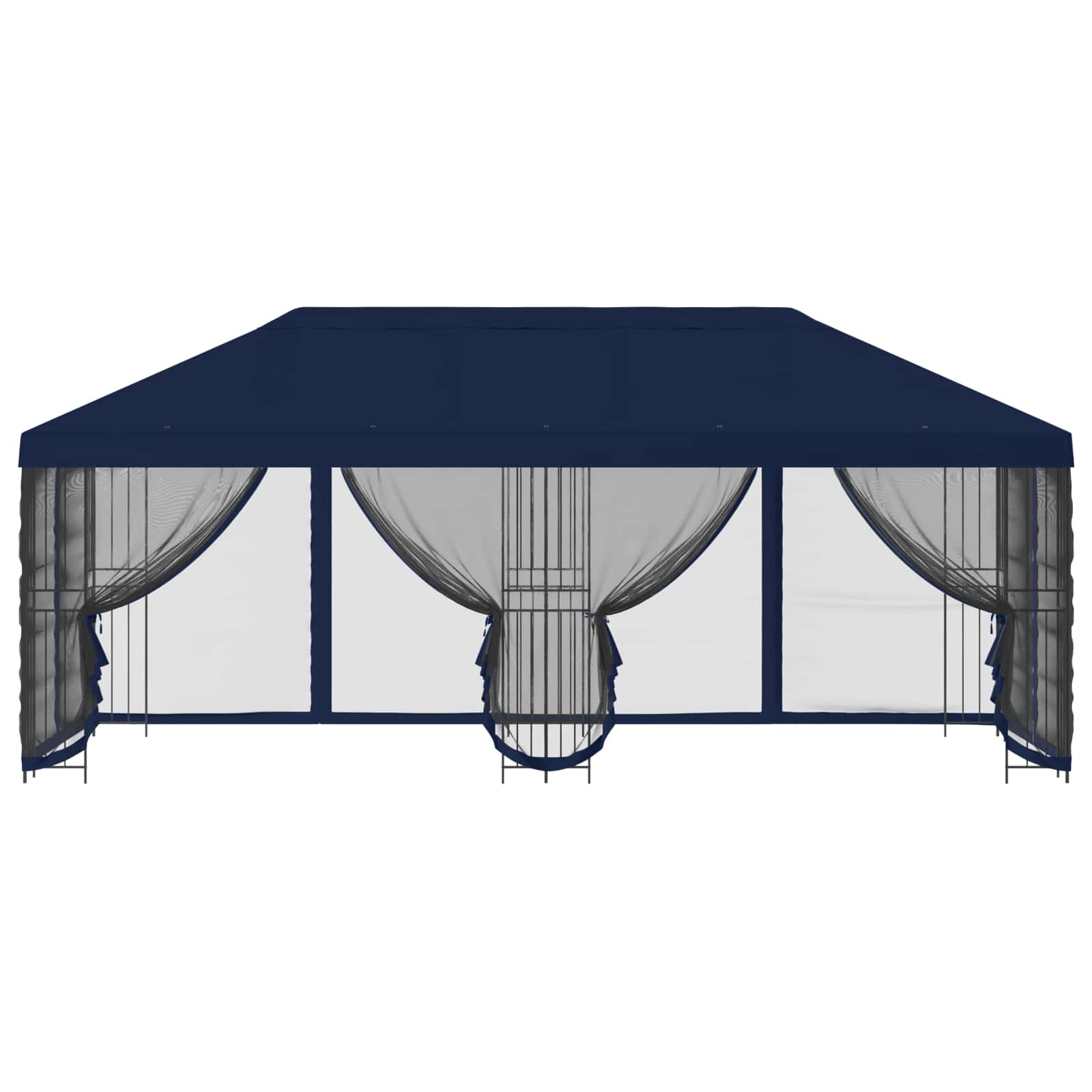 Gazebo con pareti laterali 6 x 3 m Blu Poliestere e Acciaio 190 | homemem39