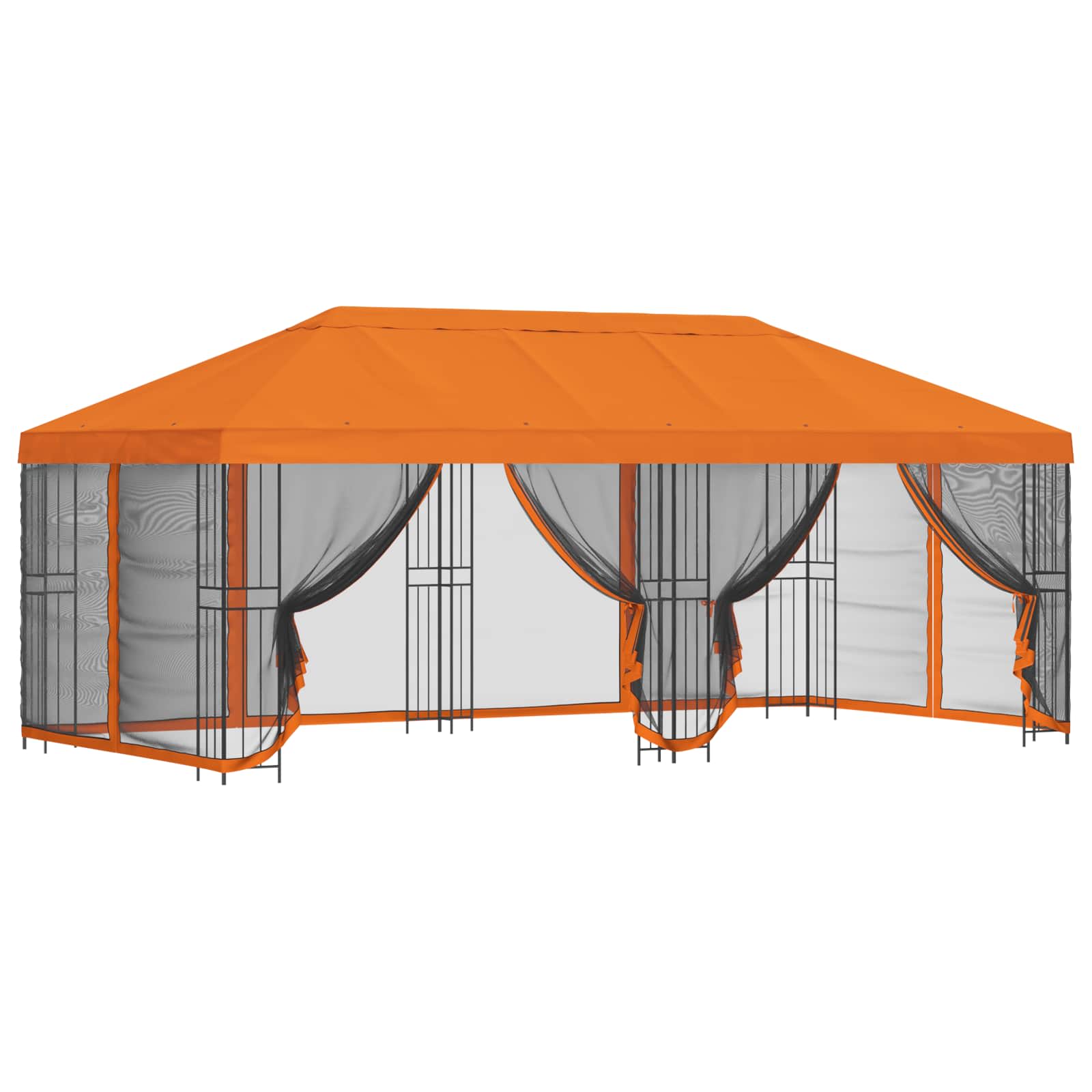 Gazebo con pareti laterali 6 x 3 m Arancione | homemem39