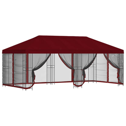 Gazebo con pareti laterali 6 x 3 m Borgogna | homemem39