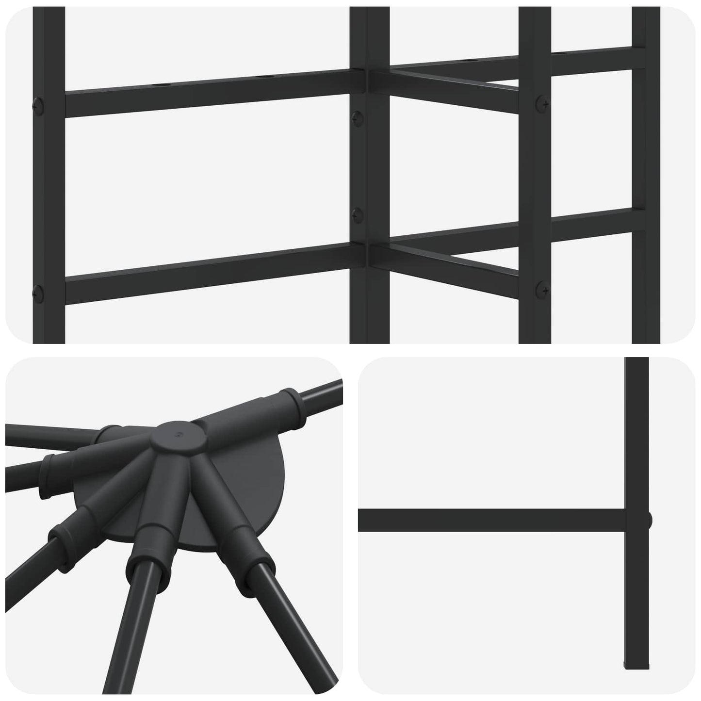Struttura Gazebo 6 x 3 m Nero Acciaio | homemem39