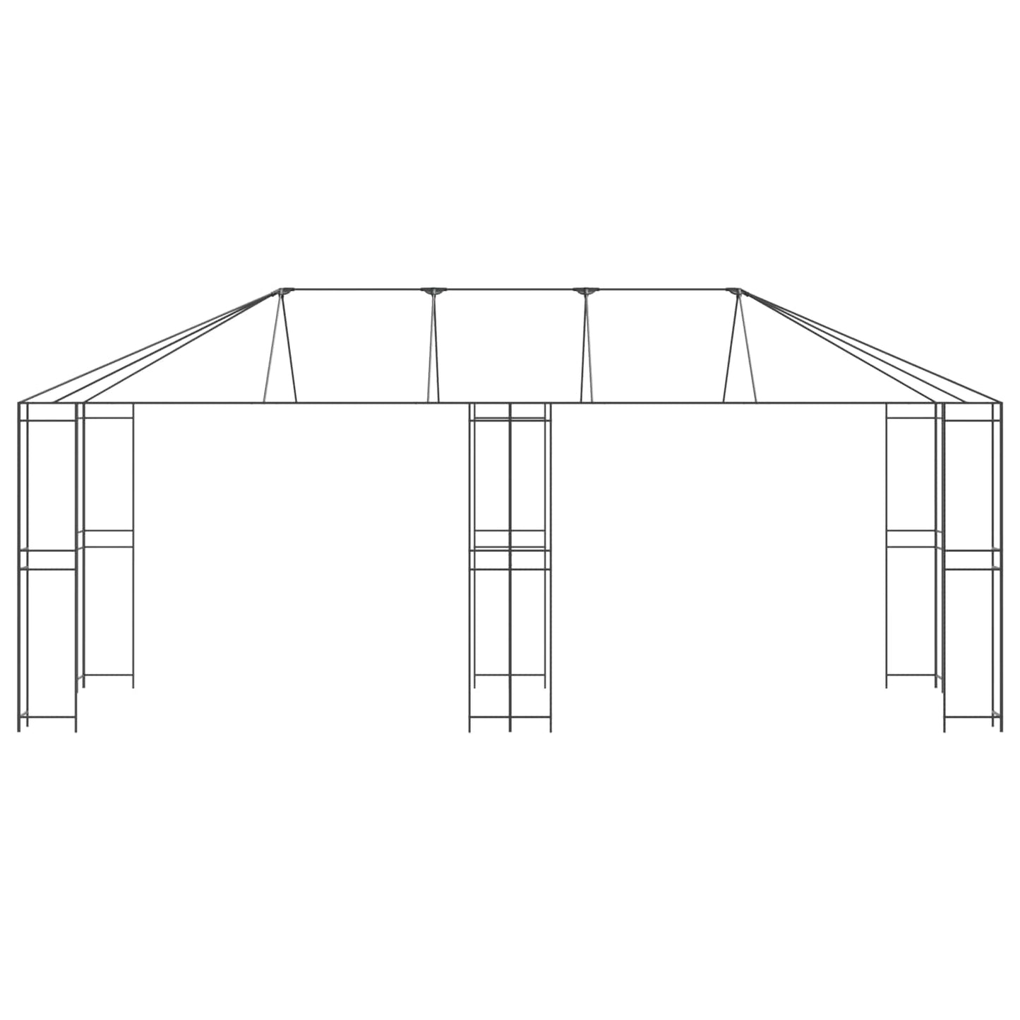 Struttura Gazebo 6 x 3 m Nero Acciaio | homemem39