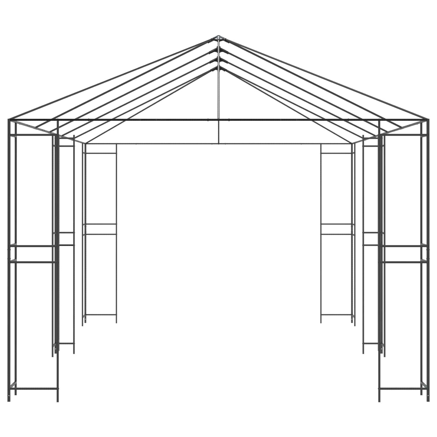 Struttura Gazebo 6 x 3 m Nero Acciaio | homemem39